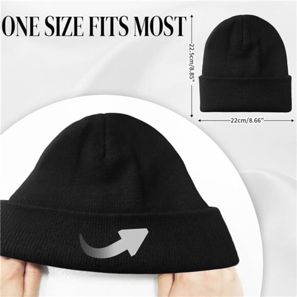 2 Packs Women\'s Satin Lined Knit Cuffed Beanie Hat